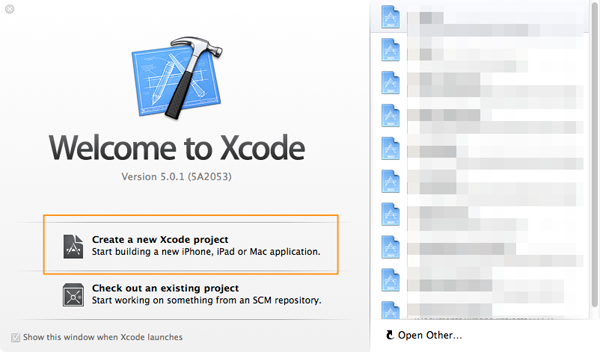 Xcode Welcome