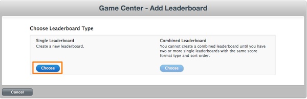 iTunesConnect - Setting Leaderboard Type for GameKit Demo