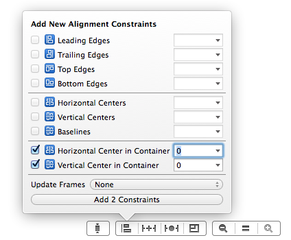 Adding alignment constraint