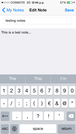 touch id create note sample